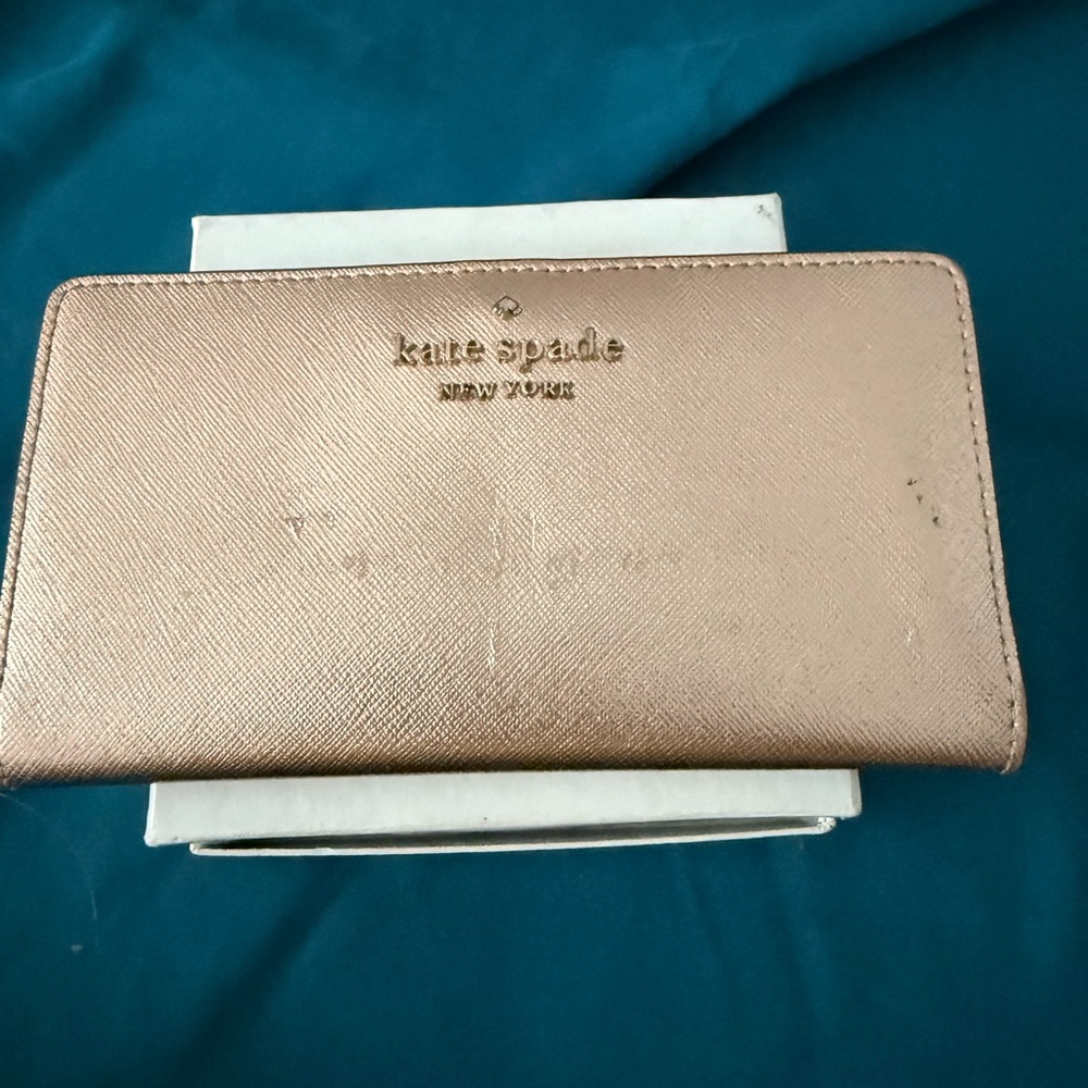 Kate Spade Metallic Rose Gold Clutch